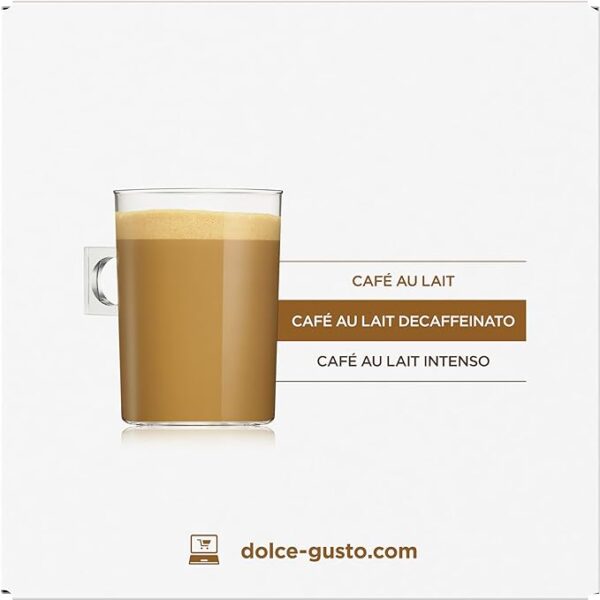 DOLCE GUSTO Café con Leche Descafeinado - Pack de 16 cápsulas - Grup Berca Distribucions