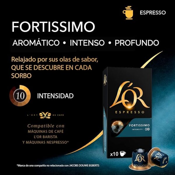 L’OR Fortíssimo (10) para Nespresso - Pack de 10 cápsulas - Grup Berca Distribucions