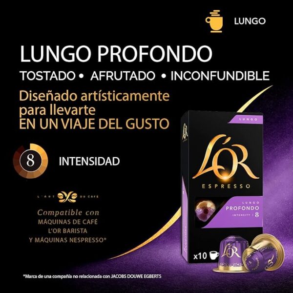 L’OR Lungo Profondo (8) para Nespresso - Pack de 10 cápsulas - Grup Berca Distribucions