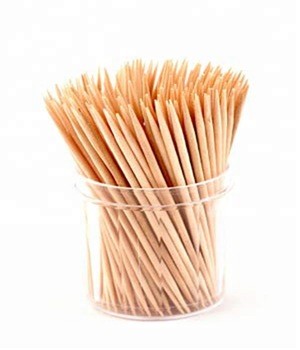 Palillos de bambú redondos con dos puntas - cajita 500 palillos - Grup Berca Distribucions